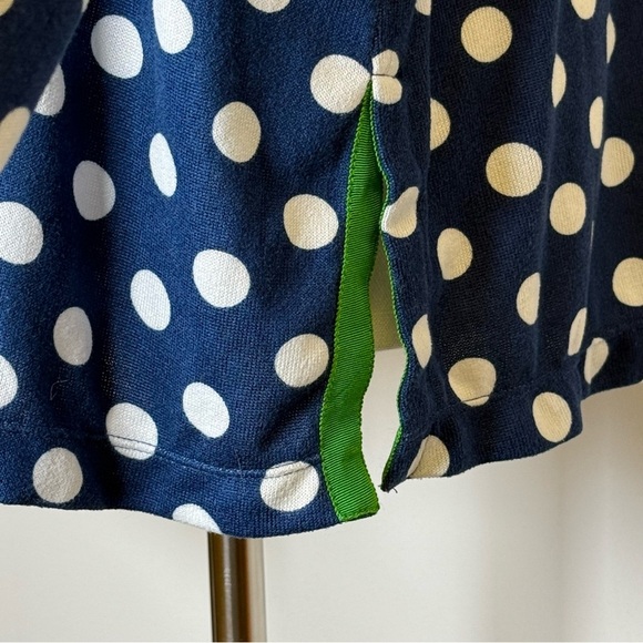 Kate Spade Navy & White Polka Dot Lounge Top Sweater Women’s Size Large - Picture 5 of 7